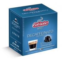 Кофе в капсулах Carraro Decaffeinato, 16 x 7 г.