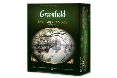 Чай черный Greenfield Earl Grey Fantasy, в пакетиках 100 х 2гр.