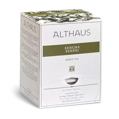 Чай зеленый Althaus Sencha Senpai в пирамидках 15x2,75гр. Чай зеленый Althaus Sencha Senpai в пирамидках 15x2,75гр.
