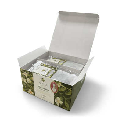 Чай зелёный Niktea Silver Jasmine (Серебряный Жасмин), саше на чайник 20x4 гр.