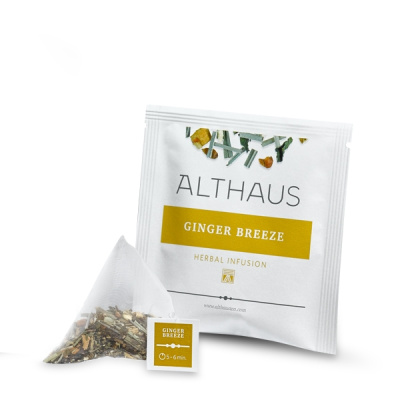 Чай травяной Althaus Ginger Breeze в пирамидках 15x2,5гр. Чай травяной Althaus Ginger Breeze в пирамидках 15x2,5гр.